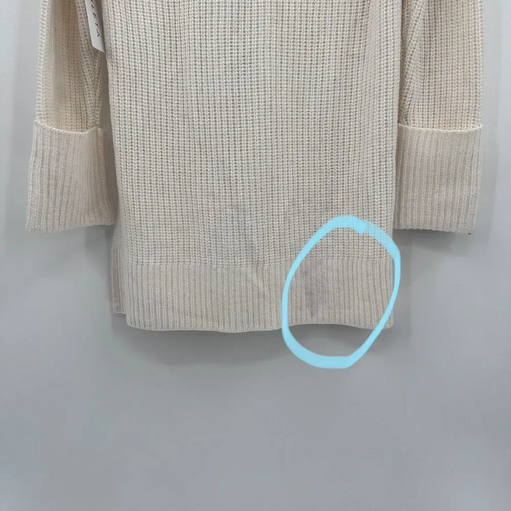 Athleta Shasta V Neck Wool Blend Knit Oversized Sweater XXS